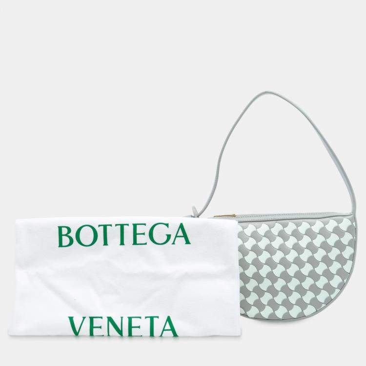 مملوكة مسبقًا Bottega Veneta Blue Mini Leather Intrecciato Sunrise Hobo