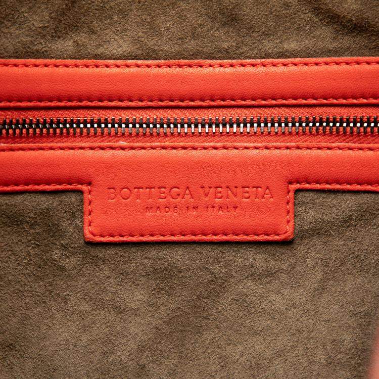 مملوكة مسبقًا Bottega Veneta Orange Medium Nappa Intrecciato Veneta Hobo