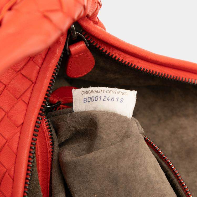 مملوكة مسبقًا Bottega Veneta Orange Medium Nappa Intrecciato Veneta Hobo