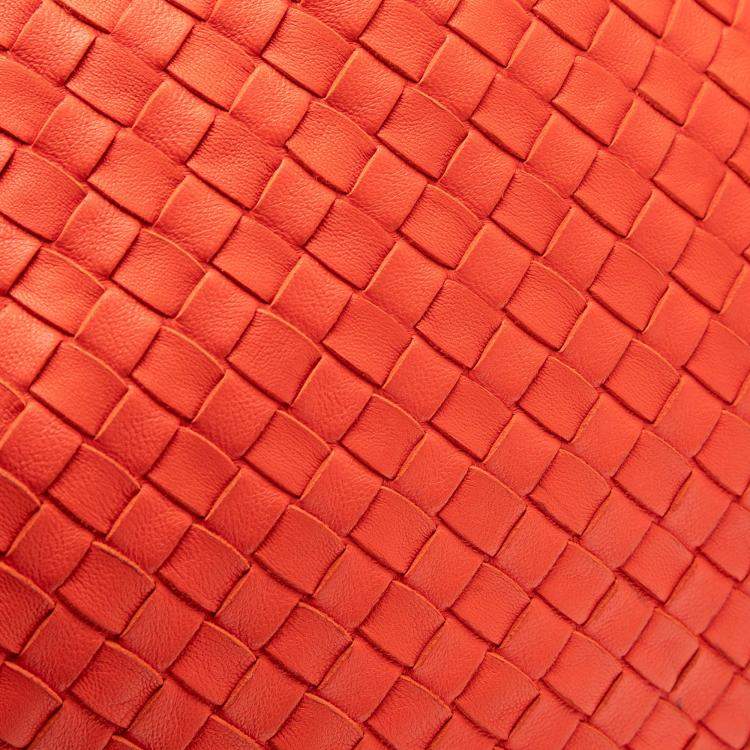 مملوكة مسبقًا Bottega Veneta Orange Medium Nappa Intrecciato Veneta Hobo