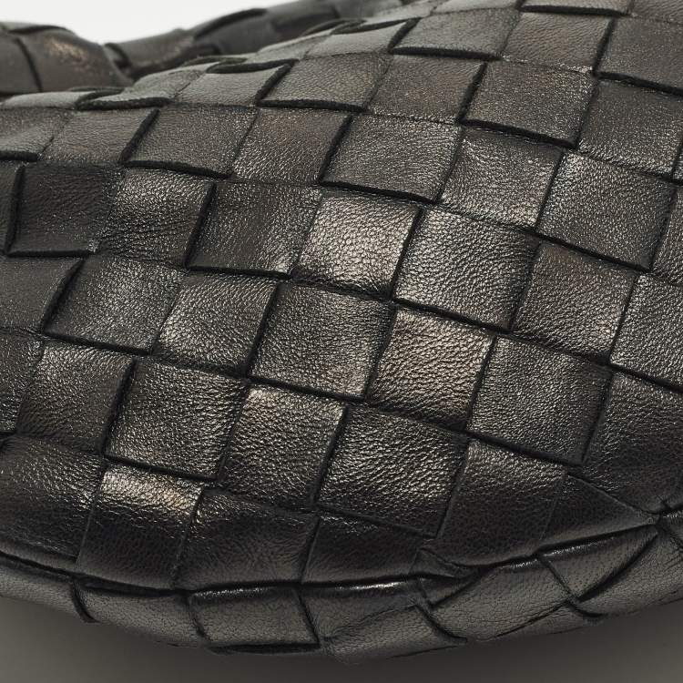 Pre Owned Bottega Veneta Jodie Mini Black Intrecciato Leather Hobo