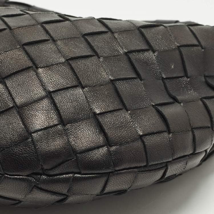 Pre Owned Bottega Veneta Jodie Mini Black Intrecciato Leather Hobo