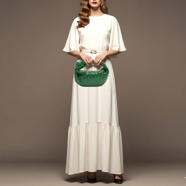 Pre Owned Bottega Veneta Jodie Mini Green Intrecciato Patent Leather Hobo