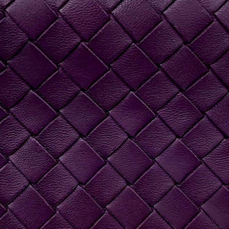 Pre Owned Bottega Veneta Purple Leather Mesh Olympia Bag