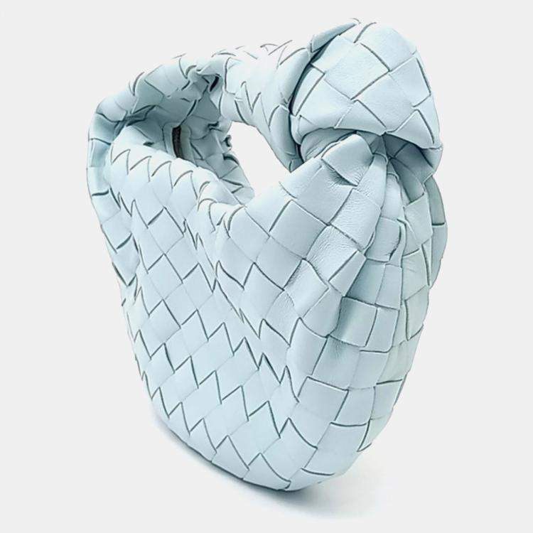 Pre Owned Bottega Veneta Blue Leather BV Mini Jodi Bag