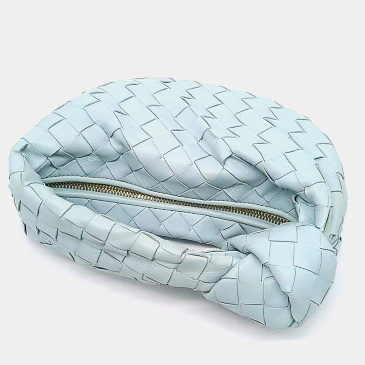 Pre Owned Bottega Veneta Blue Leather BV Mini Jodi Bag