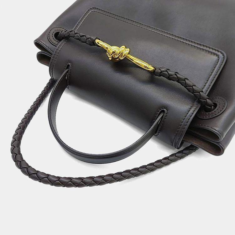 Pre Owned Bottega Veneta Black Leather Chao Chao Bag Small