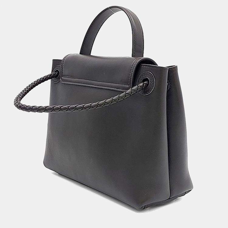 Pre Owned Bottega Veneta Black Leather Chao Chao Bag Small