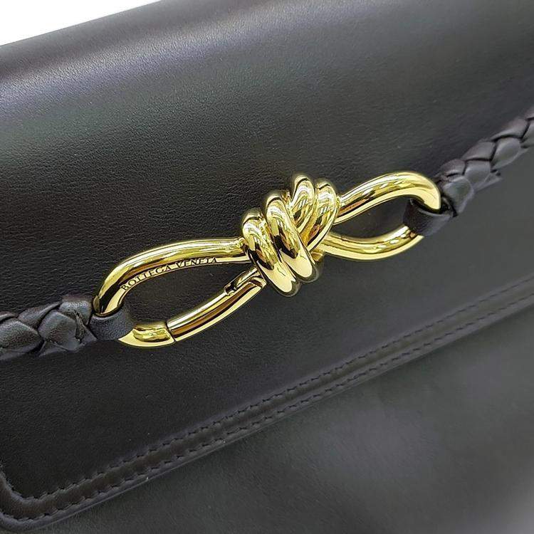 Pre Owned Bottega Veneta Black Leather Chao Chao Bag Small