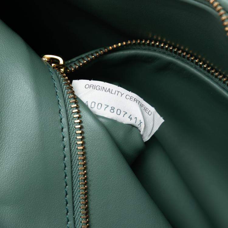 Pre Owned Bottega Veneta Green Medium Nappa Intrecciato Gemelli Hobo