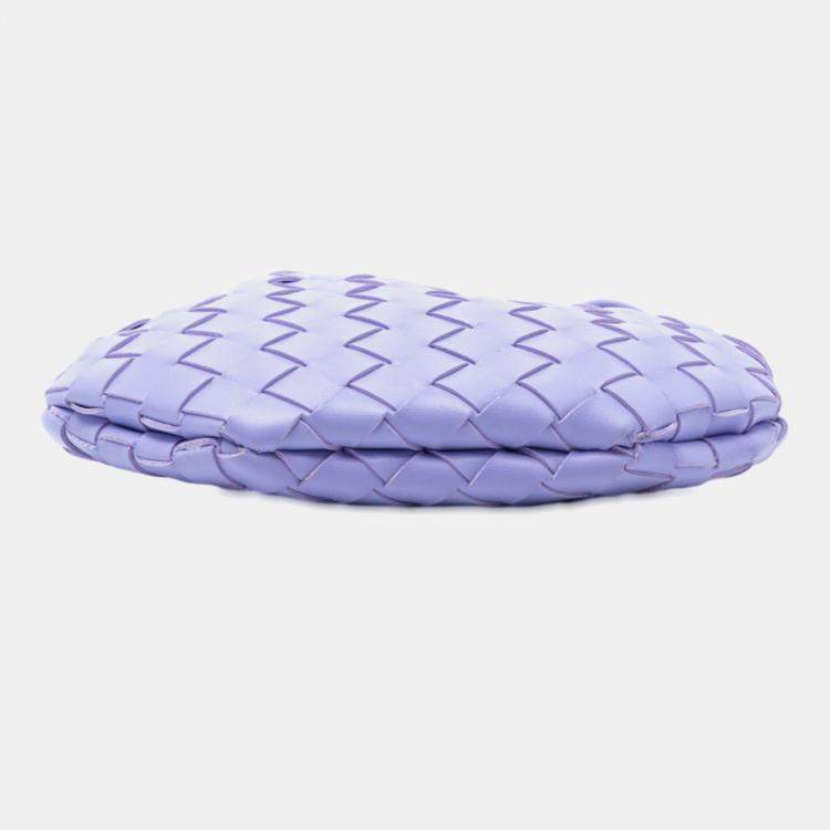Pre Owned Bottega Veneta Purple Baby Lambskin Intrecciato Sardine