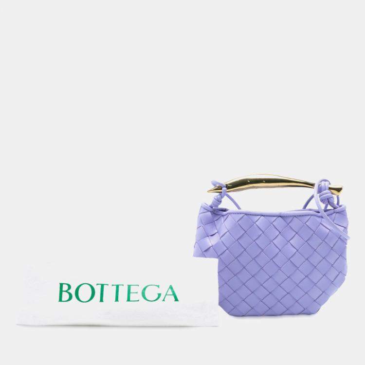 Pre Owned Bottega Veneta Purple Baby Lambskin Intrecciato Sardine