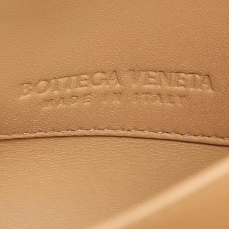 Pre Owned Bottega Veneta Mount Large Beige Leather Crossbody Bag