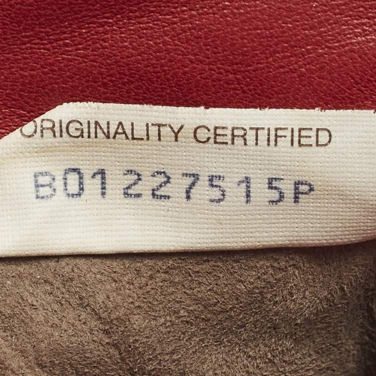 Pre Owned Bottega Veneta Red Croc Embossed Leather Lock Flap Clutch