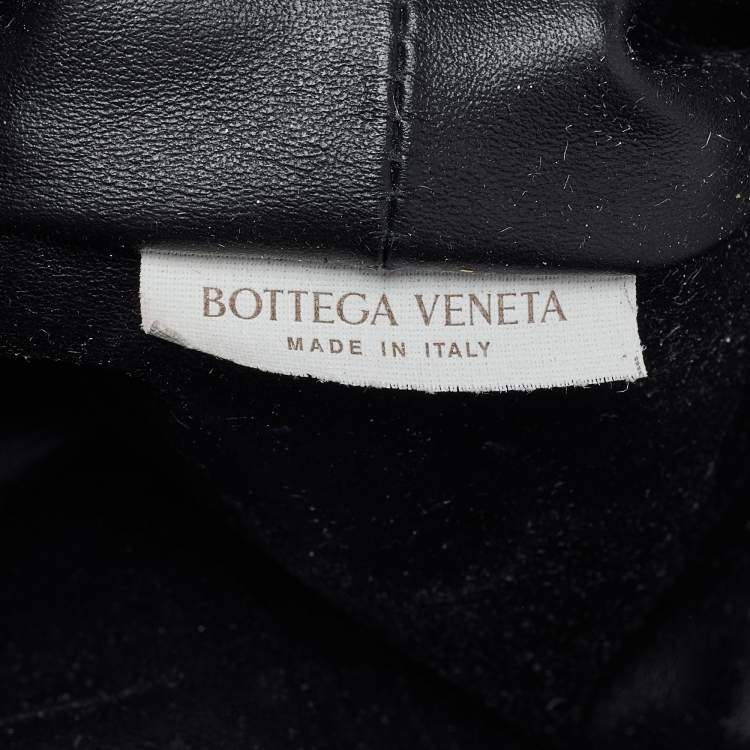 Pre Owned Bottega Veneta Double Knot Mini Black Leather Hobo