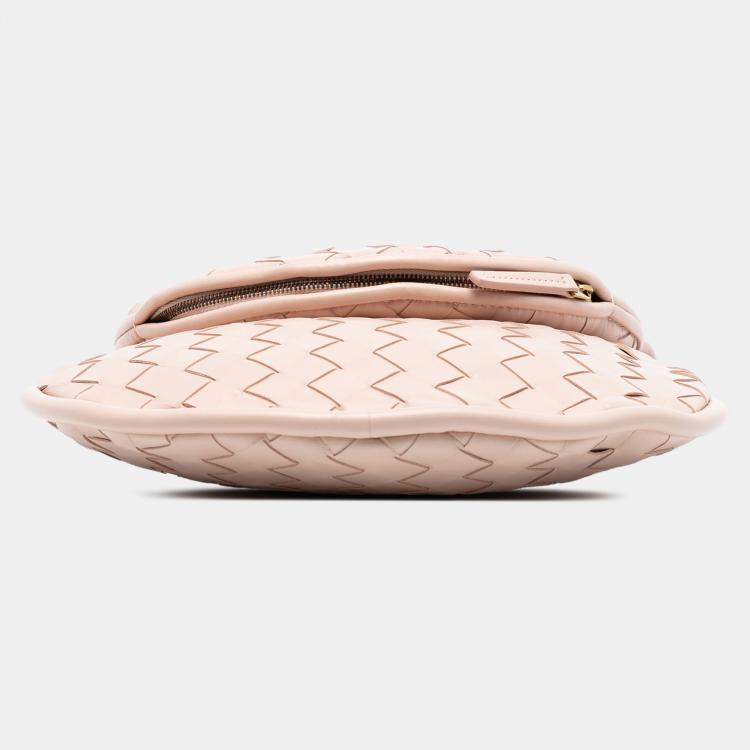 Pre Owned Bottega Veneta Pink Small Nappa Intrecciato Gemelli Hobo