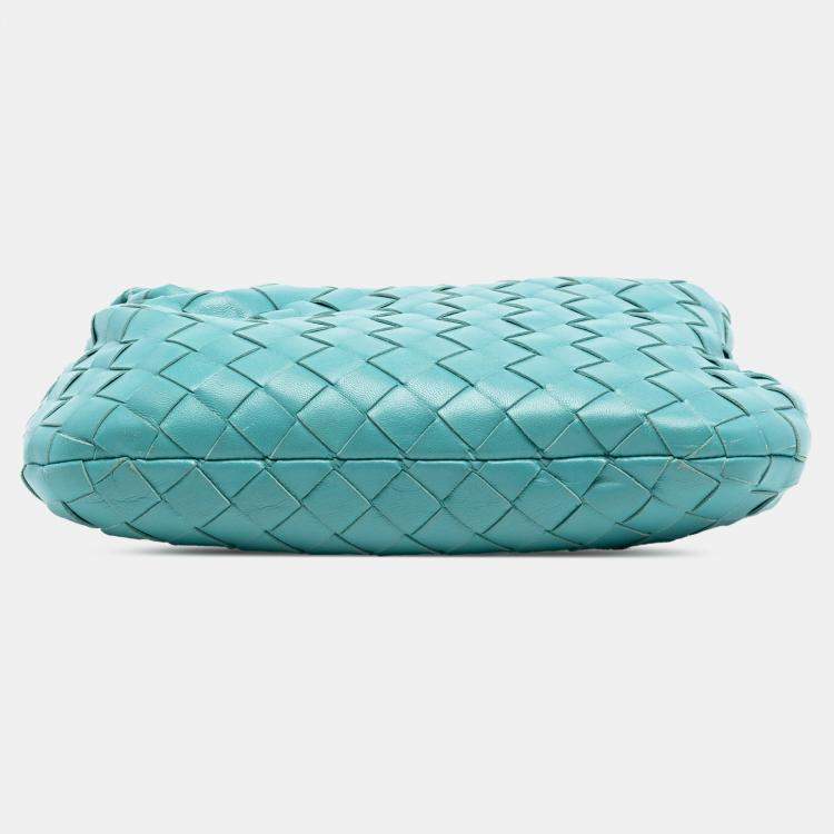مملوكة مسبقًا Bottega Veneta Blue Mini Nappa Intrecciato Jodie