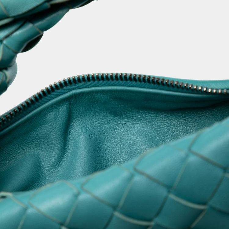 مملوكة مسبقًا Bottega Veneta Blue Mini Nappa Intrecciato Jodie