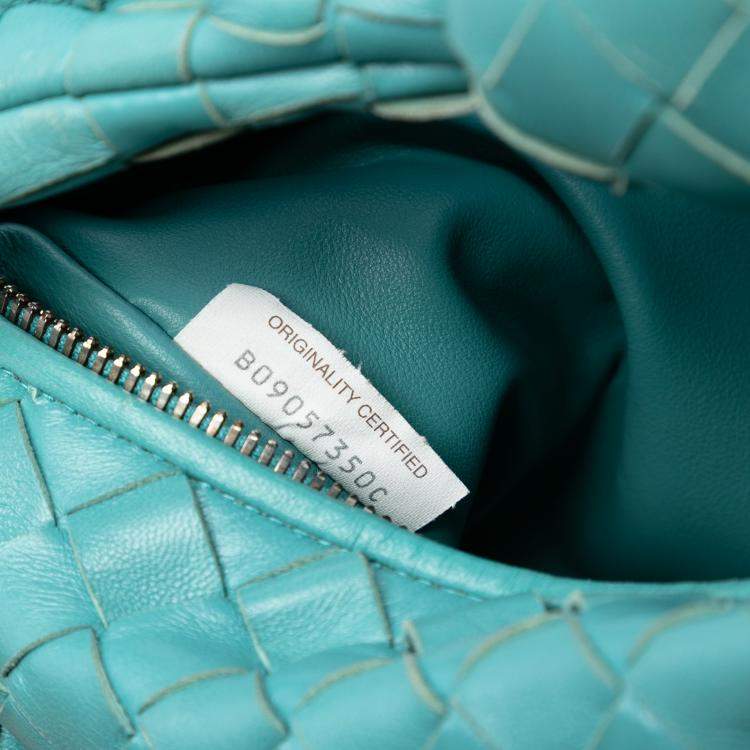 مملوكة مسبقًا Bottega Veneta Blue Mini Nappa Intrecciato Jodie