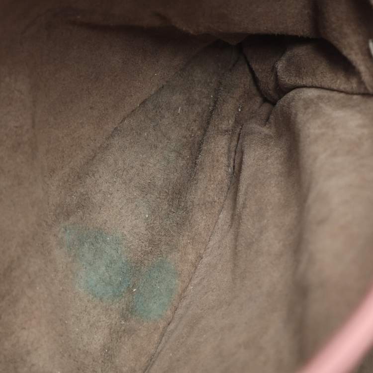 Pre Owned Bottega Veneta Olimpia Medium Pink Intrecciato Leather Shoulder Bag