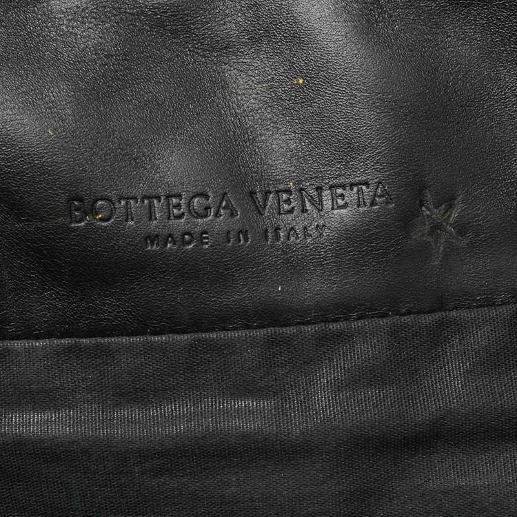 مملوكة مسبقًا Bottega Veneta Front Zip Black Intrecciato Leather Tote