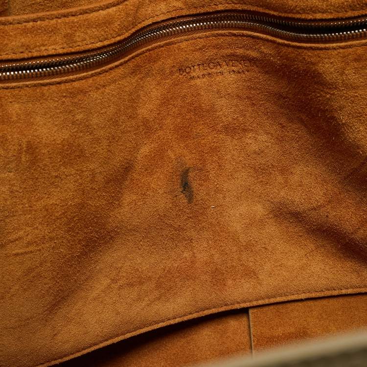 مملوكة مسبقًا حقيبة بوتيغا فينيتا أركو كبيرة جلد إنتريتشو بيج