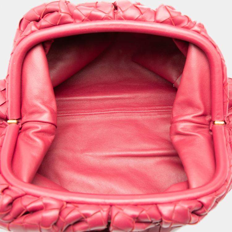 مملوكة مسبقًا Bottega Veneta Red Nappa Intrecciato The Pouch