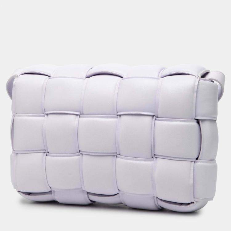 Pre Owned Bottega Veneta Purple Nappa Intrecciato Padded Cassette Crossbody