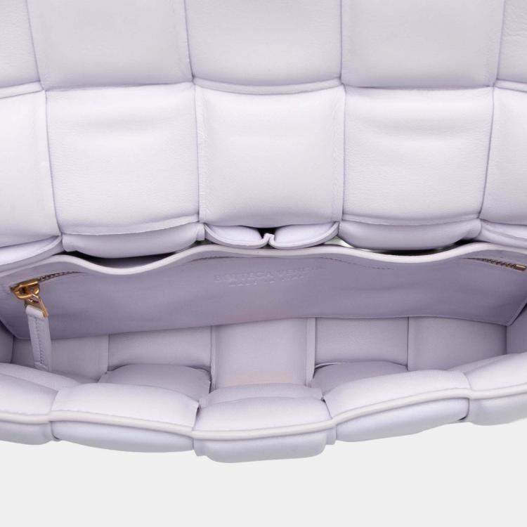 Pre Owned Bottega Veneta Purple Nappa Intrecciato Padded Cassette Crossbody