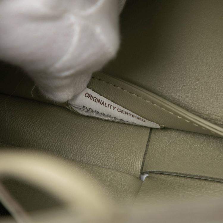 Pre Owned Bottega Veneta Green Small Nappa Maxi Intrecciato Arco Tote