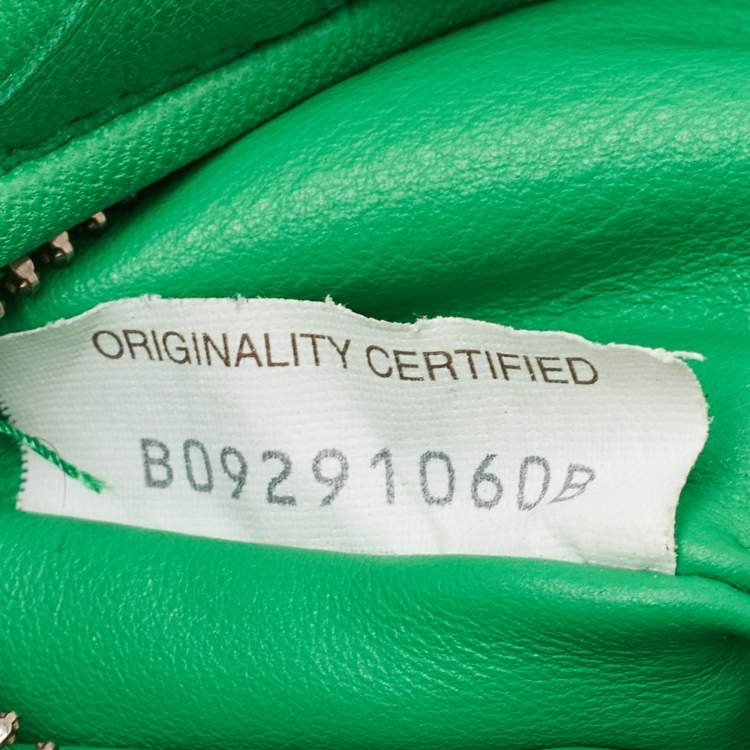 مملوكة مسبقًا Bottega Veneta Jodie Mini Green Intrecciato Leather Hobo