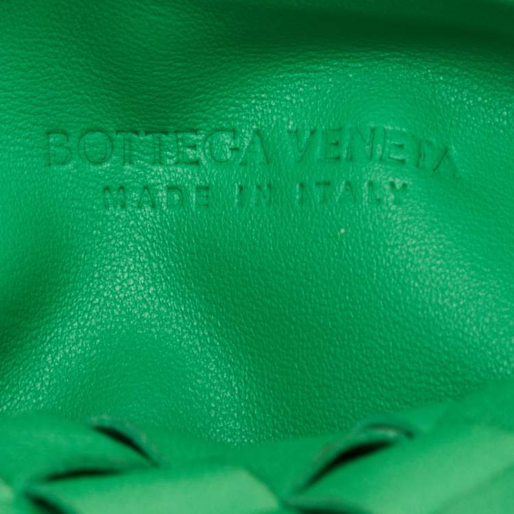 مملوكة مسبقًا Bottega Veneta Jodie Mini Green Intrecciato Leather Hobo