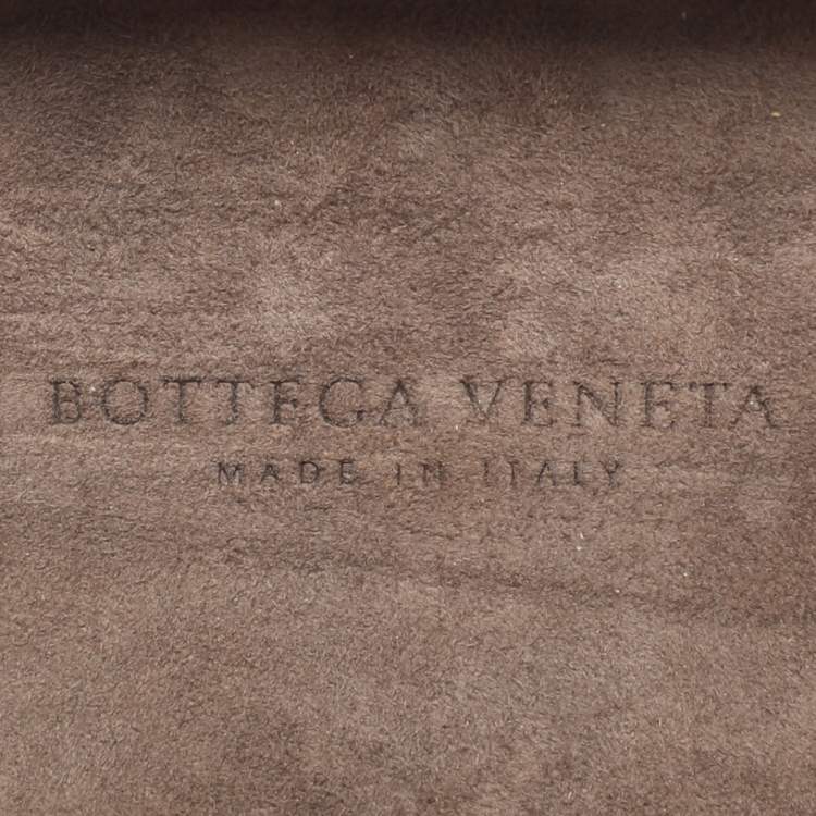 Pre Owned Bottega Veneta Knot Purple Nylon Embroidered and Python Leather Clutch