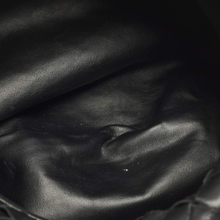 Pre Owned Bottega Veneta Jodie Small Black Intrecciato Leather Hobo