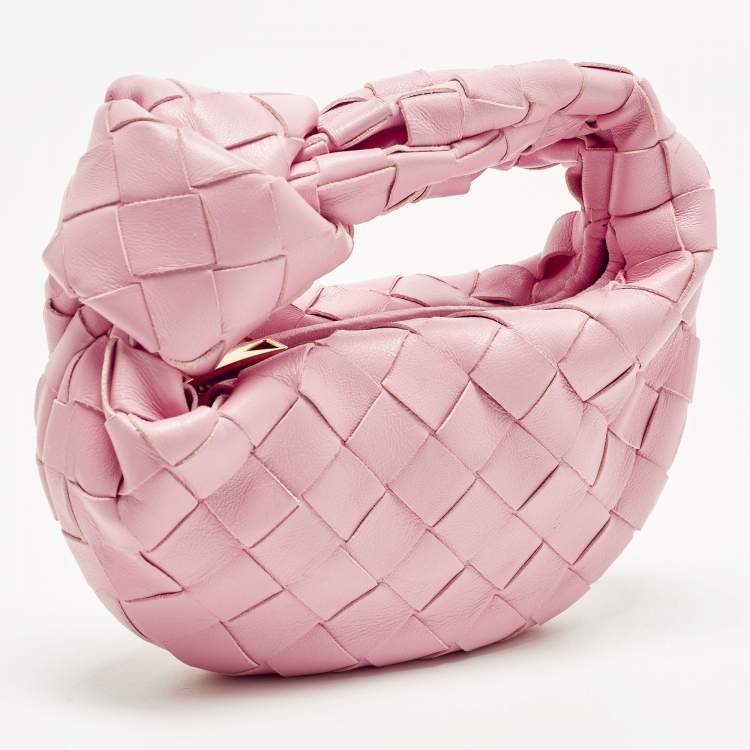 Pre Owned Bottega Veneta Candy Jodie Micro Intrecciato Leather Bag