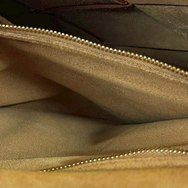 Pre Owned Bottega Veneta Orange Small French Calfskin Slip Tote