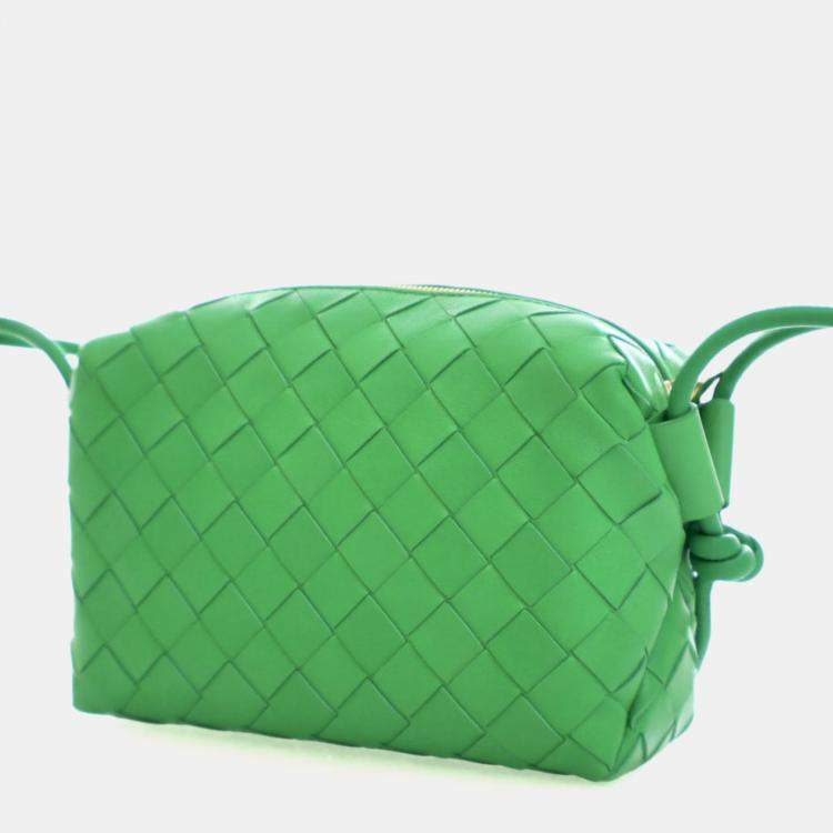 Pre Owned Bottega Veneta Mini Intrecciato Calfskin Loop Camera Bag