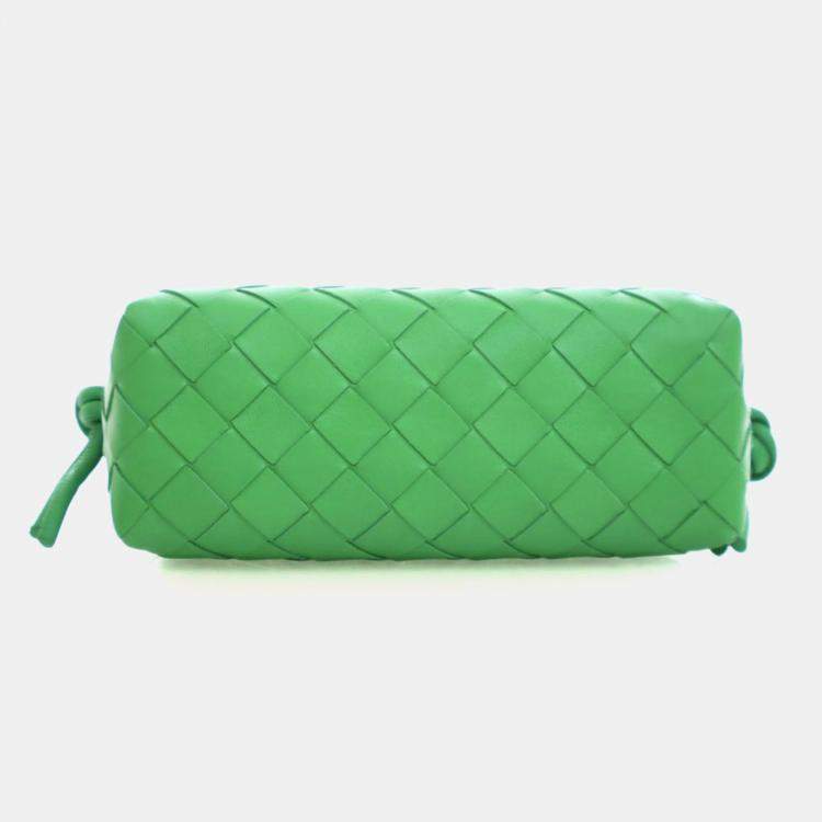 Pre Owned Bottega Veneta Mini Intrecciato Calfskin Loop Camera Bag