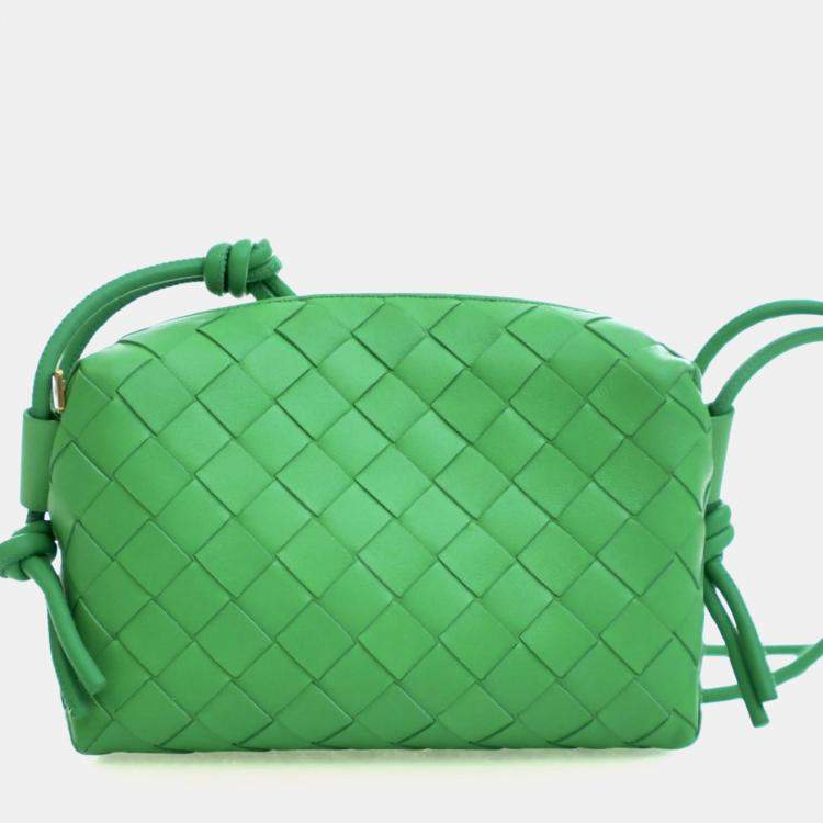 Pre Owned Bottega Veneta Mini Intrecciato Calfskin Loop Camera Bag