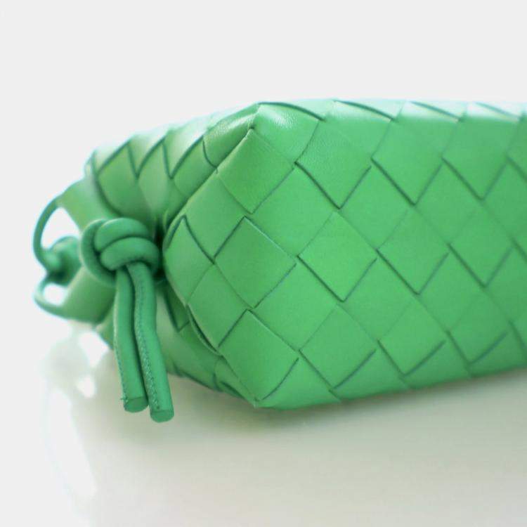 Pre Owned Bottega Veneta Mini Intrecciato Calfskin Loop Camera Bag