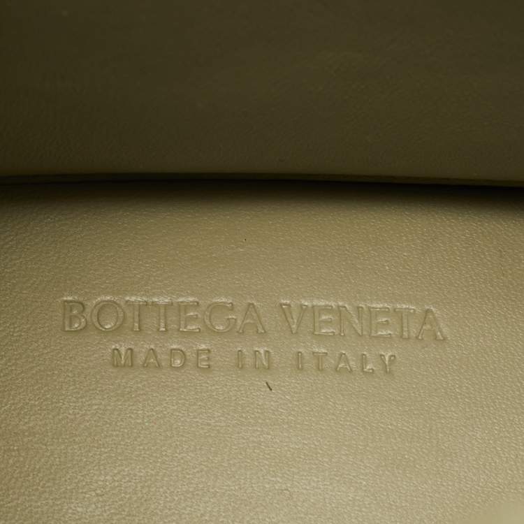 Pre Owned Bottega Veneta Andiamo Small Olive Green Intrecciato Leather Tote