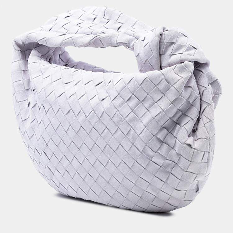 Pre Owned Bottega Veneta Purple Teen Suede Intrecciato Jodie