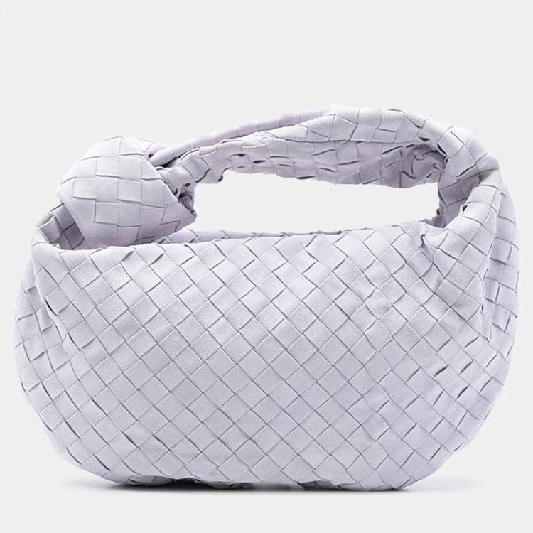 Pre Owned Bottega Veneta Purple Teen Suede Intrecciato Jodie