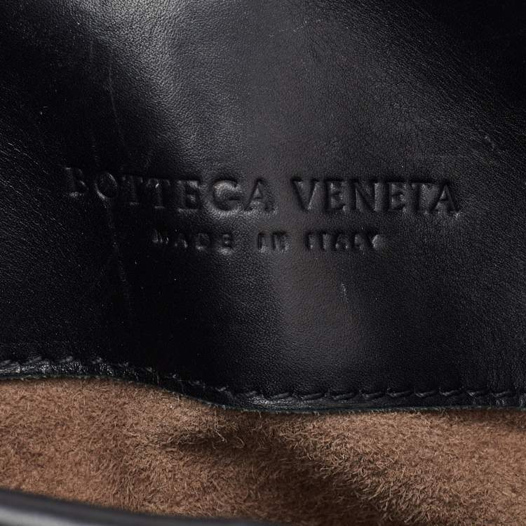 Pre Owned Bottega Veneta Roma Mini Black Intrecciato Leather Tote
