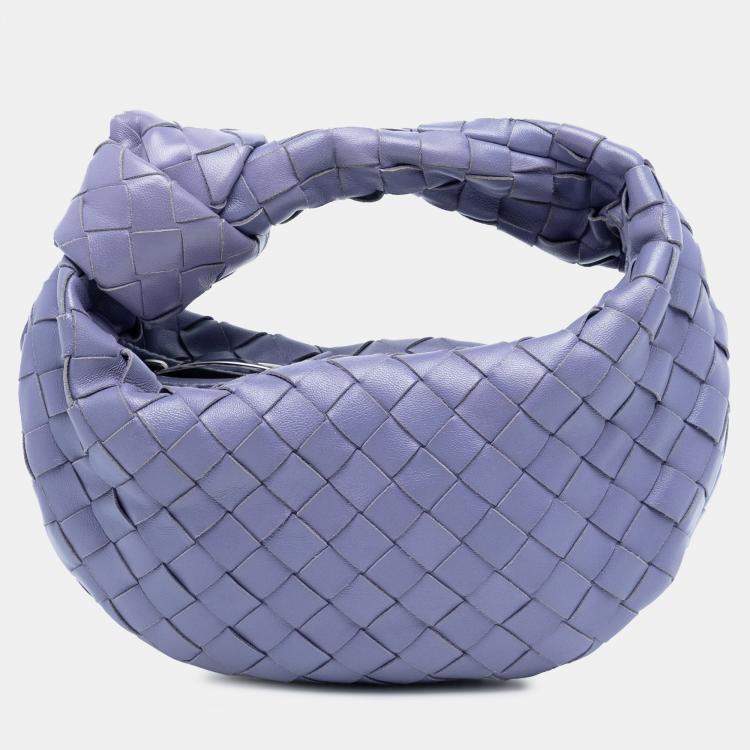 Pre Owned Bottega Veneta Purple Mini Nappa Intrecciato Jodie