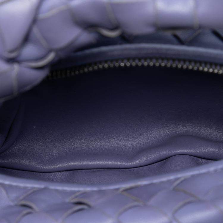 Pre Owned Bottega Veneta Purple Mini Nappa Intrecciato Jodie