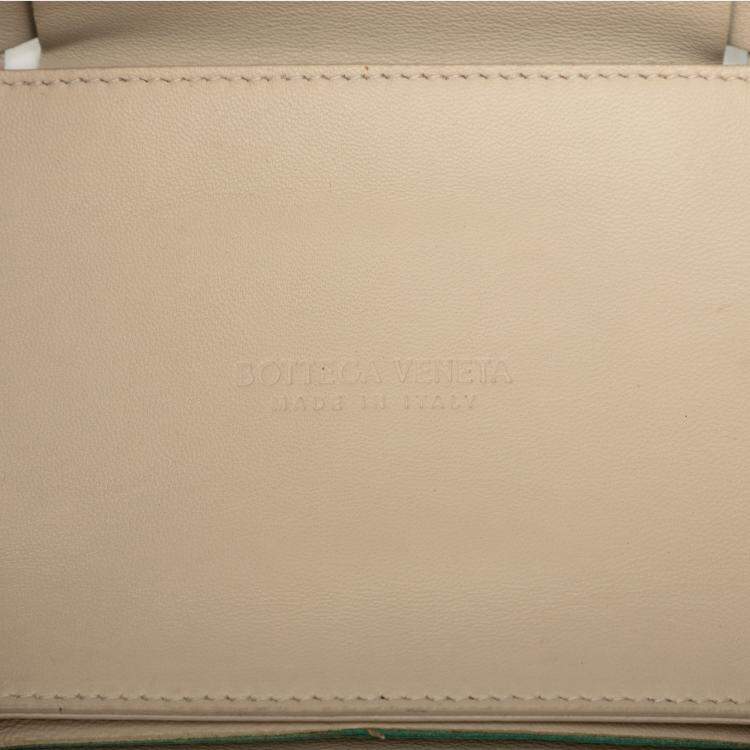 Pre Owned Bottega Veneta Blue Medium Nappa Maxi Intrecciato Arco Tote