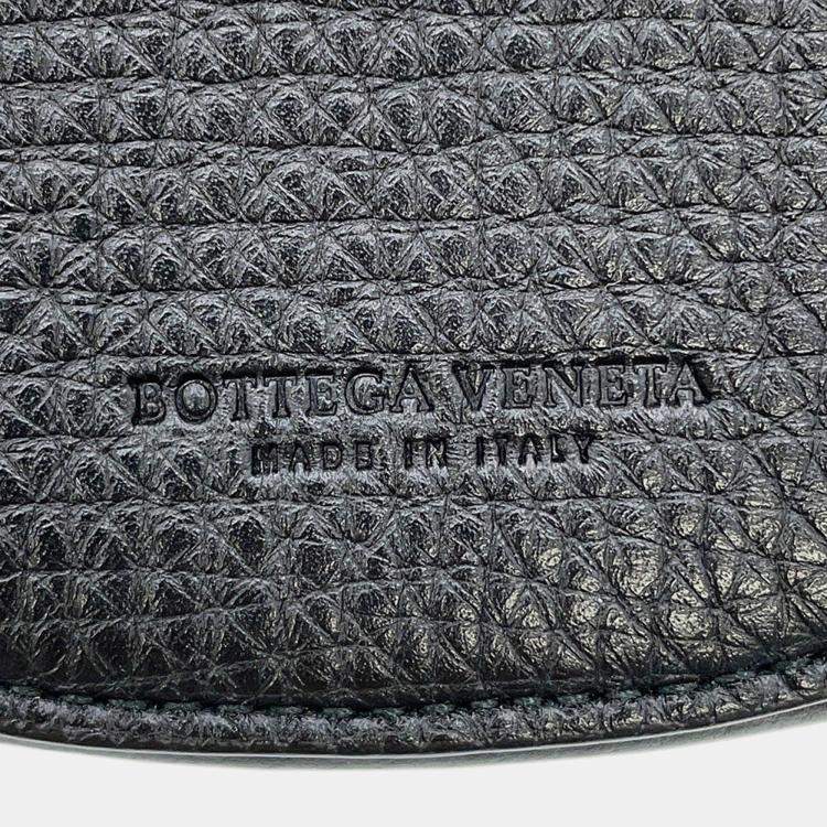 Pre Owned Bottega Veneta Palmellato Belt Bag Black Leather