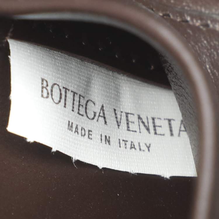 Pre Owned Bottega Veneta Bang Bang Brown Intrecciato Leather Vanity Case