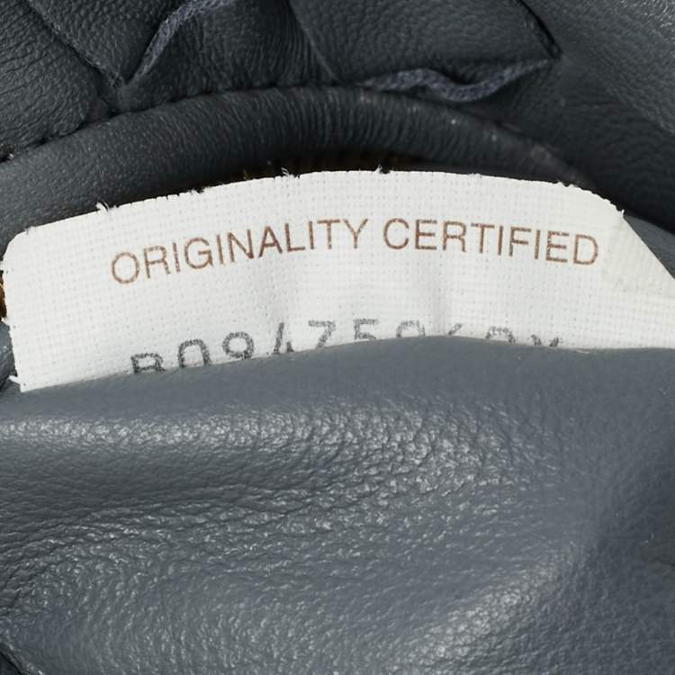 Pre Owned Bottega Veneta Jodie Mini Grey Intrecciato Leather Hobo